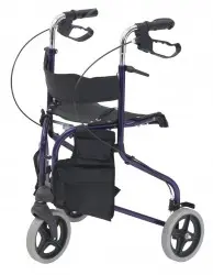 Tri-walker with seat